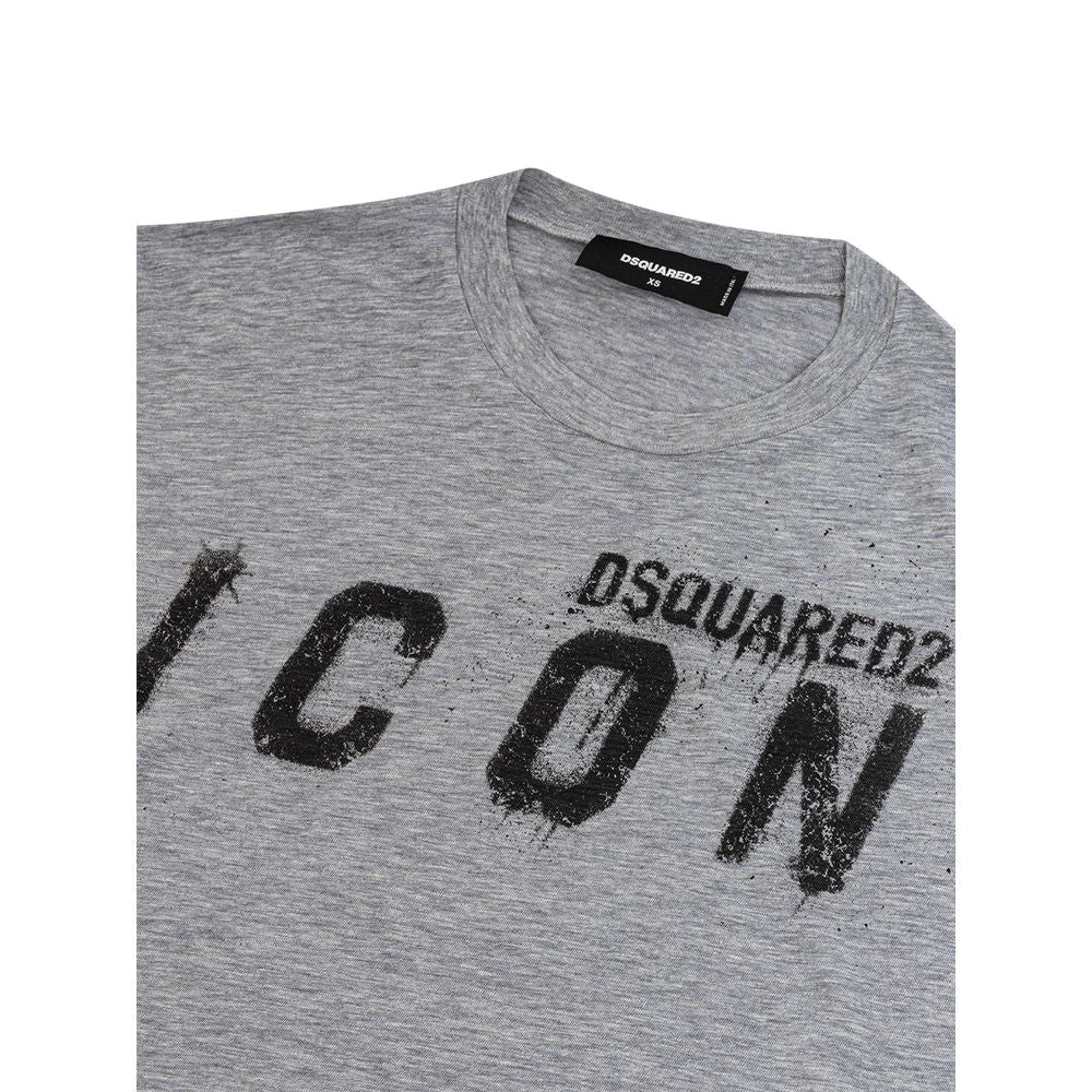 Dsquared² Şık erkekler için şık gri pamuklu tişört
